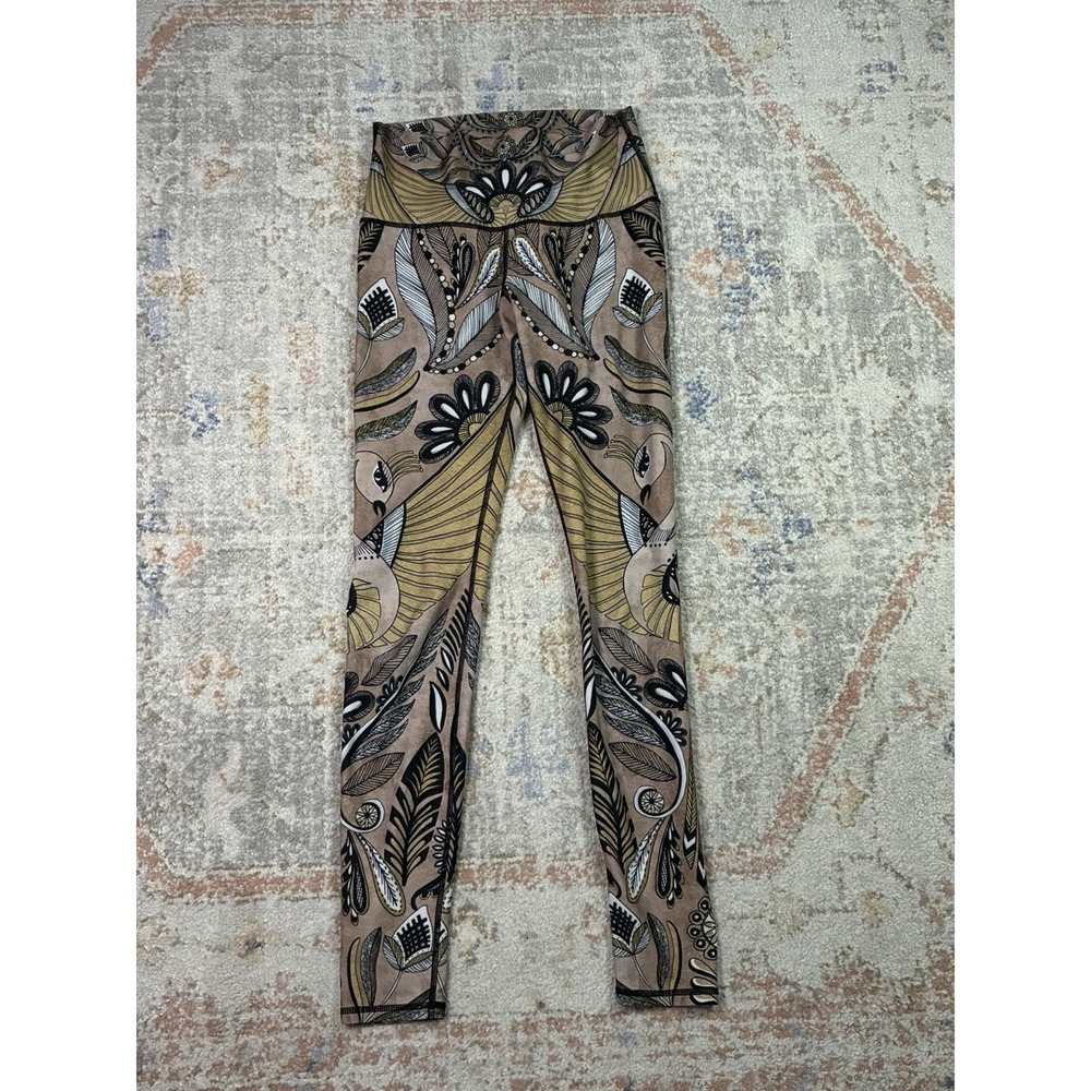 Yoga Democracy Leggings Desert Goddess Boho Print Recycled Activewear Sz S